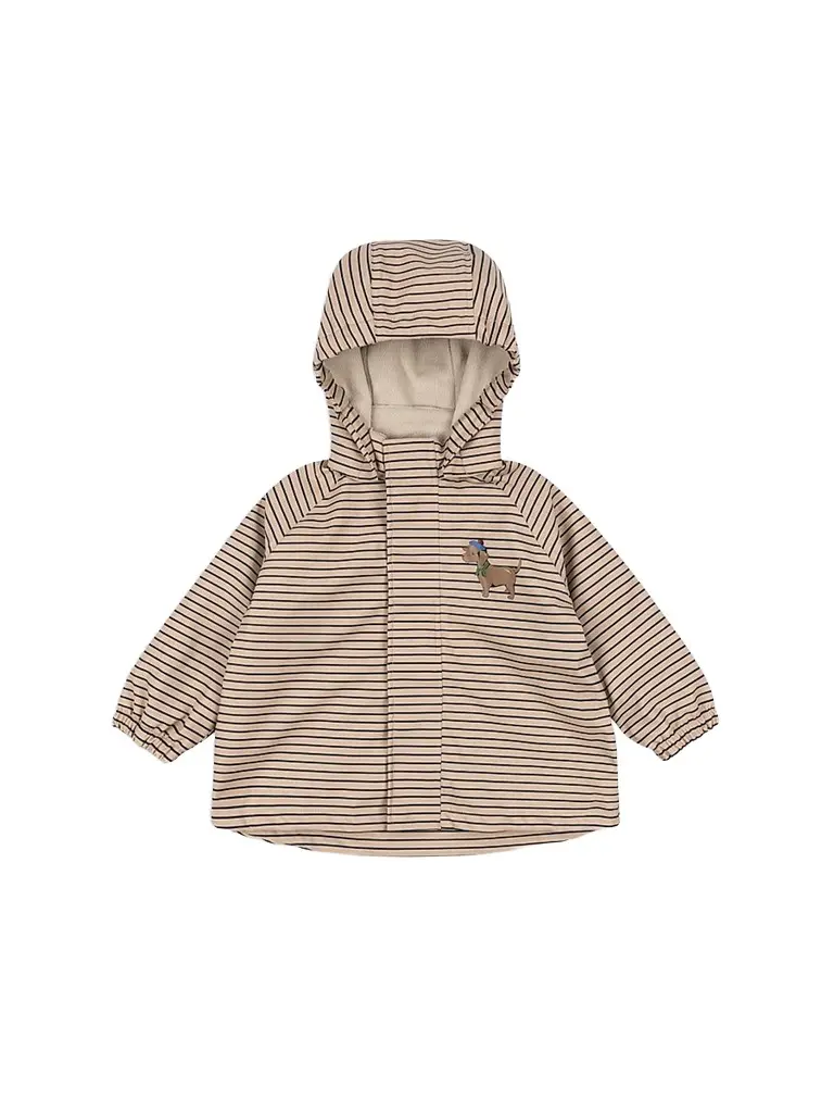 Konges Slojd Baby's & Little Kid's Rainy Palme Dog Rain Jacket - Stripelamer | Image 1 Konges Slojd Baby's & Little Kid's Rainy Palme Dog Rain Jacket - Stripelamer | Image 1