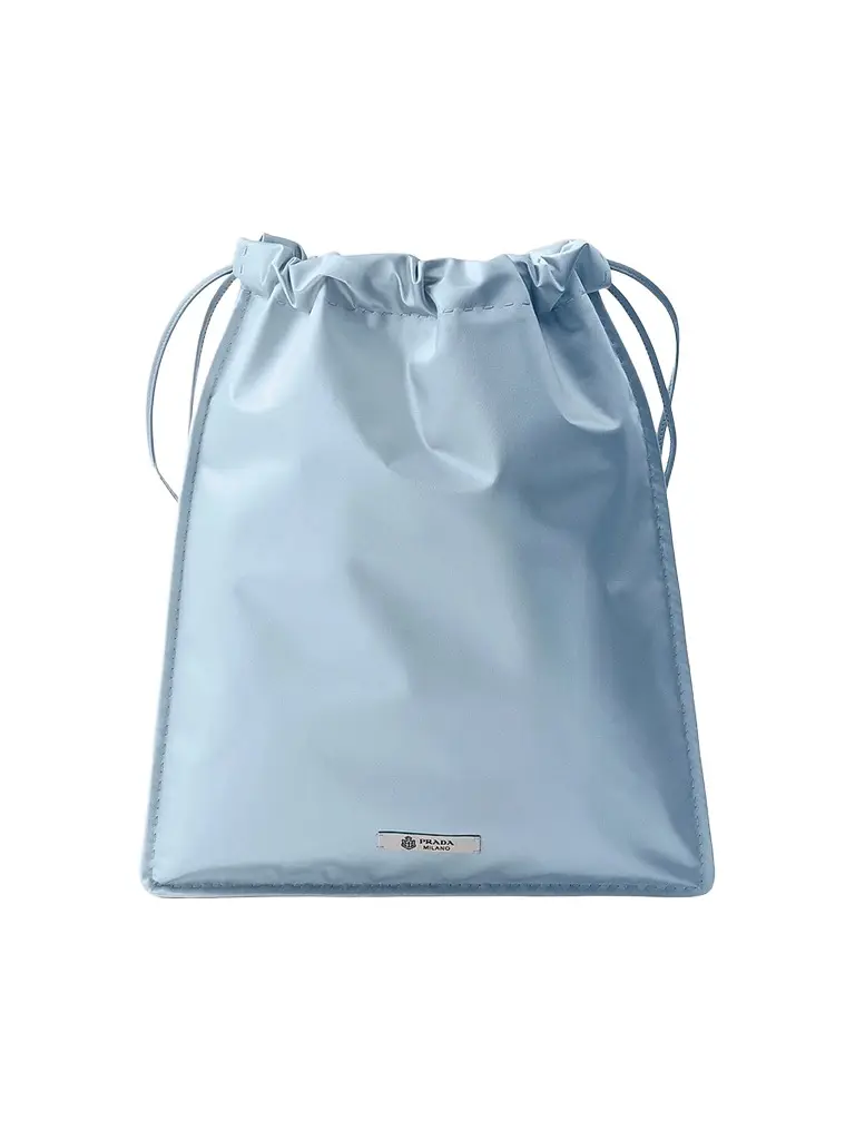 Prada Women's Wish Silk Duchesse Pouch - Blue | Image 1 Prada Women's Wish Silk Duchesse Pouch - Blue | Image 1