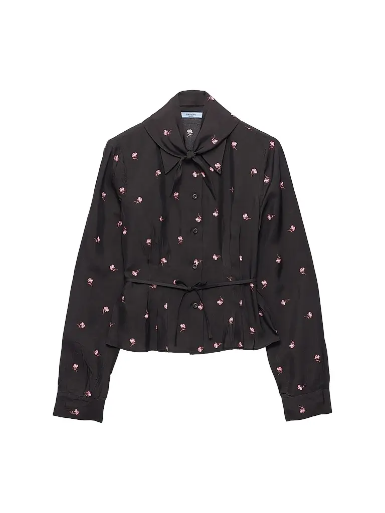 Prada Women's Washed Silk Shirt | Image 1 Prada Women's Washed Silk Shirt | Image 1