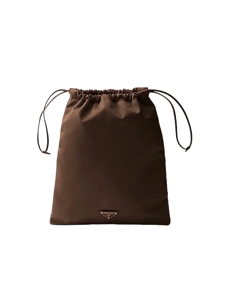 Prada Women's Wish Re-Nylon Pouch - Dark Brown | Image 1 Prada Women's Wish Re-Nylon Pouch - Dark Brown | Image 1