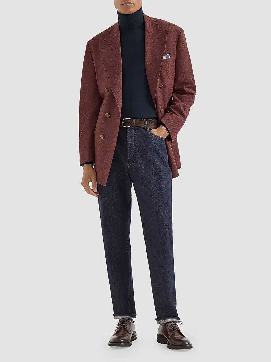 Brunello Cucinelli Men's Cashmere Turtleneck Sweater | Thumbnail 2