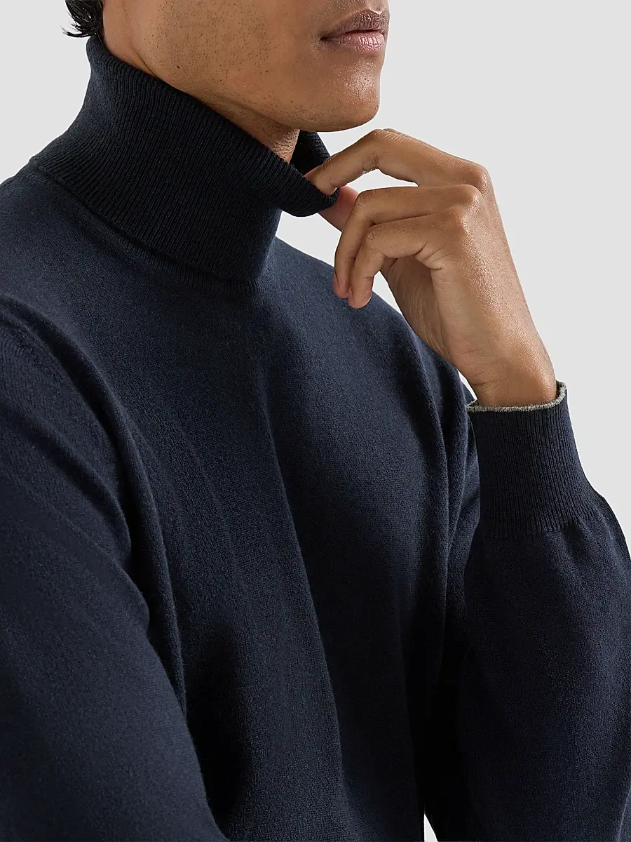 Brunello Cucinelli Men's Cashmere Turtleneck Sweater | Thumbnail 6