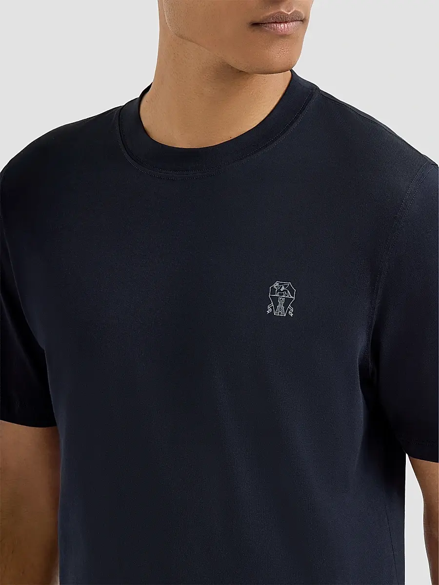 Brunello Cucinelli Men's Cotton Jersey Crew-Neck T-Shirt | Thumbnail 6