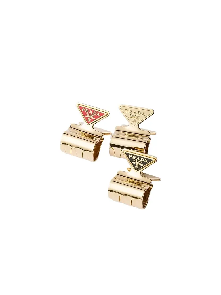 Prada Women's Set of Metal Claw Hair Clips | Image 1 Prada Women's Set of Metal Claw Hair Clips | Image 1