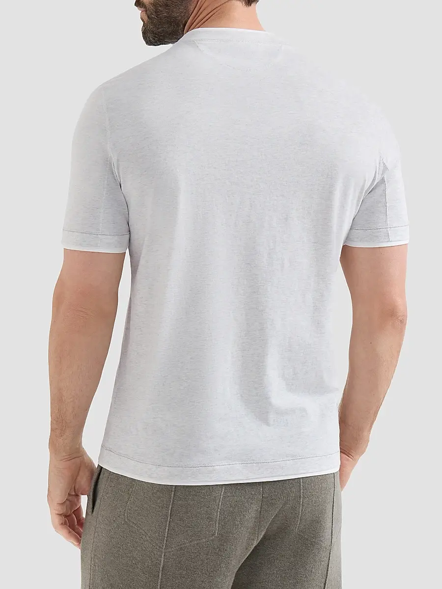 Brunello Cucinelli Men's Cotton Jersey Crew-Neck T-Shirt | Thumbnail 4 Brunello Cucinelli Men's Cotton Jersey Crew-Neck T-Shirt | Thumbnail 4