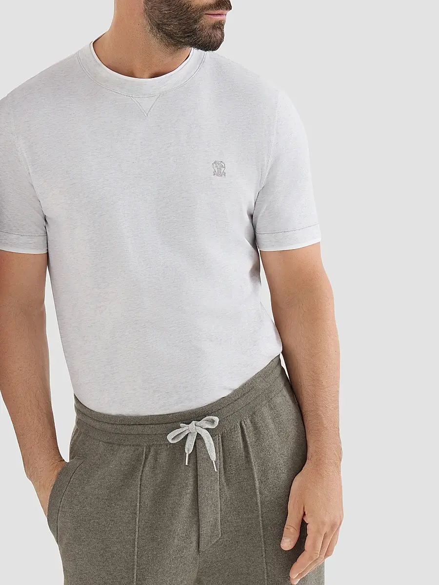 Brunello Cucinelli Men's Cotton Jersey Crew-Neck T-Shirt | Thumbnail 6 Brunello Cucinelli Men's Cotton Jersey Crew-Neck T-Shirt | Thumbnail 6