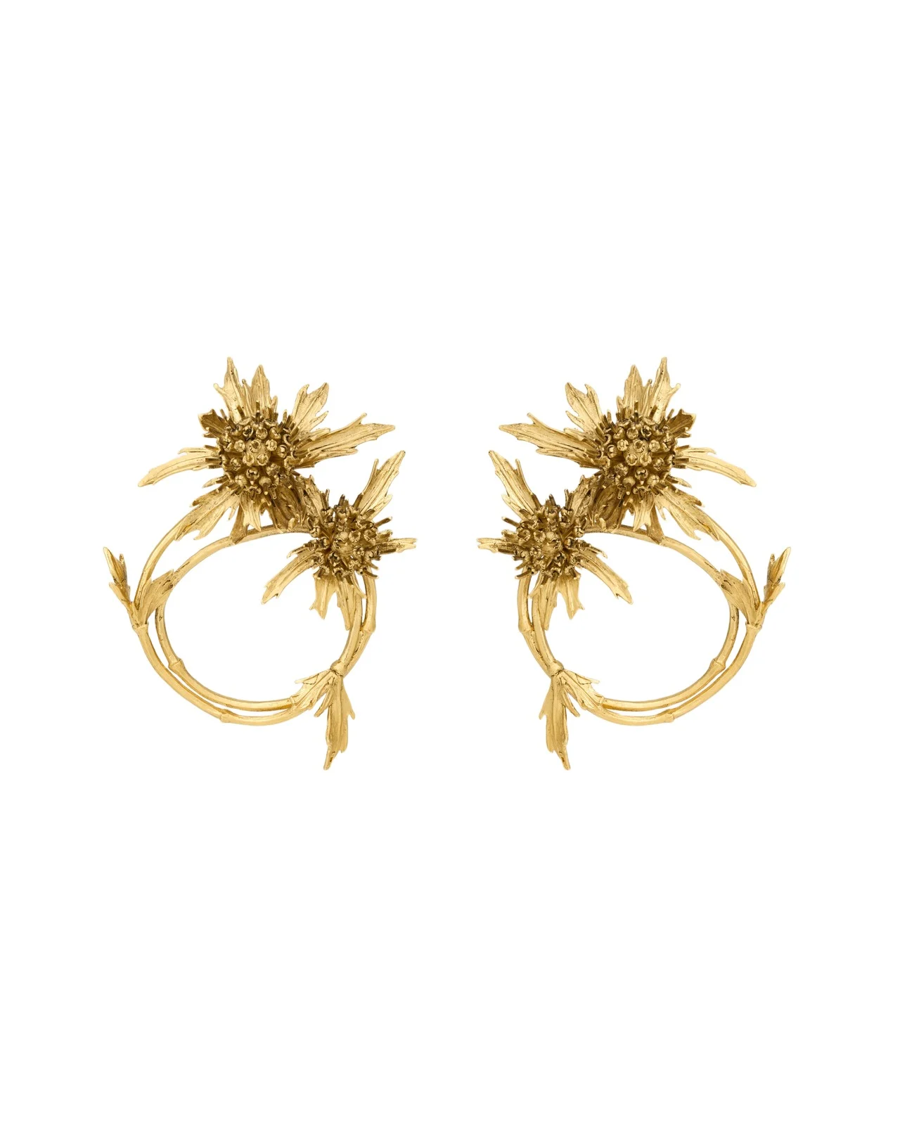 Yves Saint Laurent Thistle knocker earrings in metal