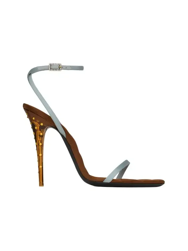 Ivresse sandals in satin crepe and crystals