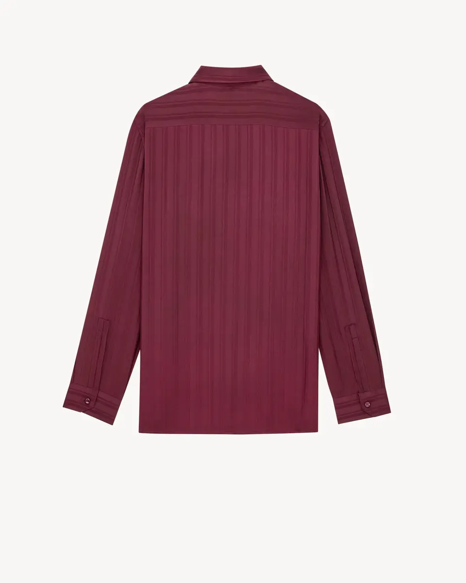 Yves Saint Laurent Cassandre lavallière blouse in striped silk jacquard | Thumbnail 4 Yves Saint Laurent Cassandre lavallière blouse in striped silk jacquard | Thumbnail 4