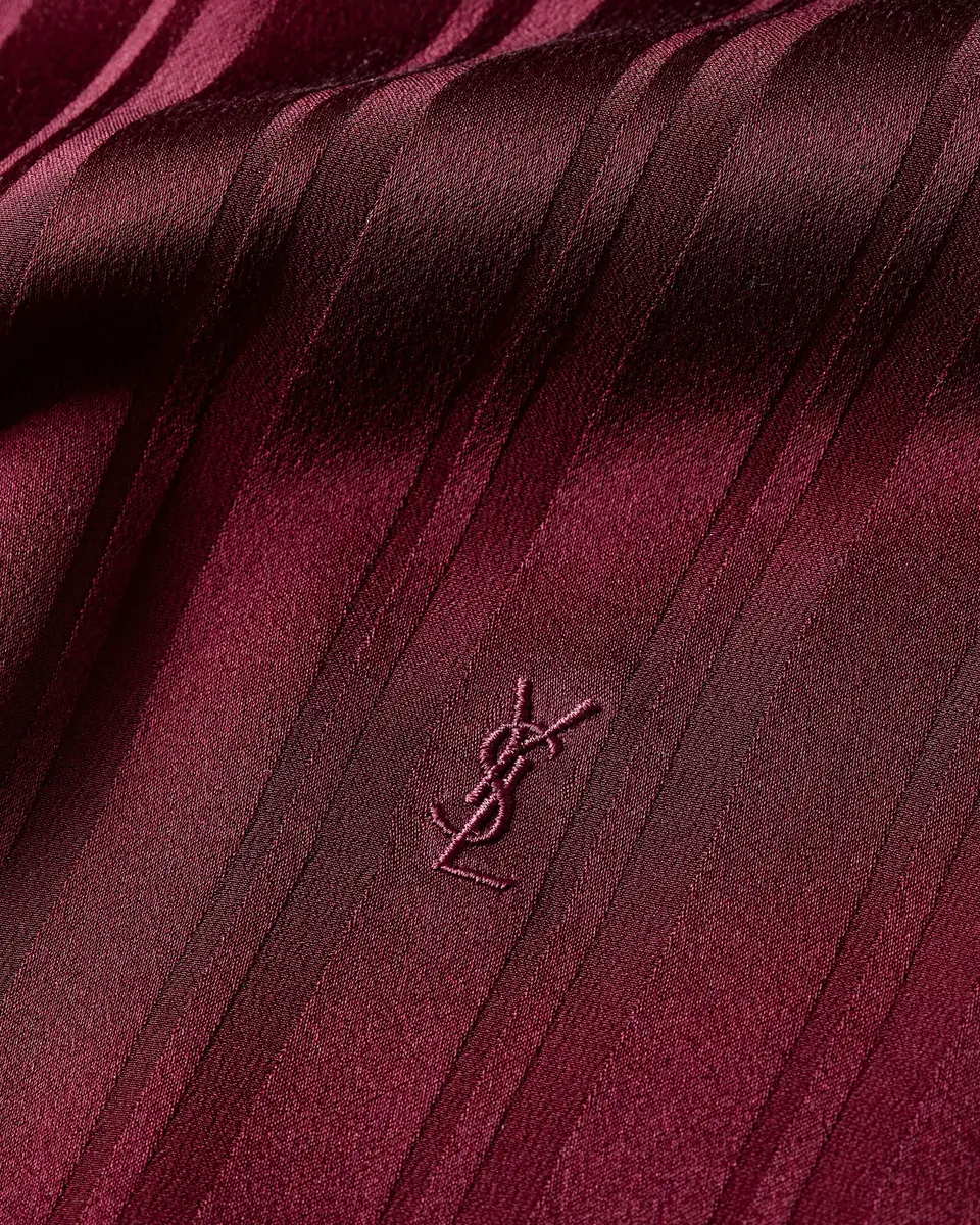 Yves Saint Laurent Cassandre lavallière blouse in striped silk jacquard | Thumbnail 5 Yves Saint Laurent Cassandre lavallière blouse in striped silk jacquard | Thumbnail 5