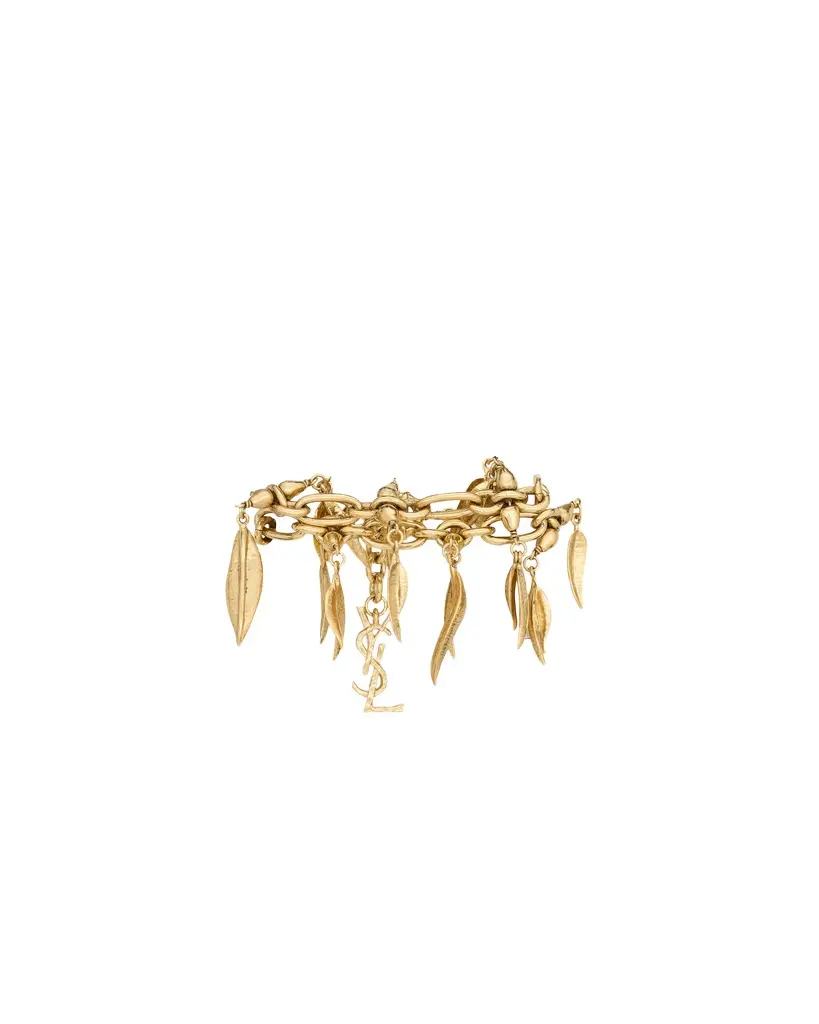 Yves Saint Laurent willow leaf bracelet in metal | Image 1 Yves Saint Laurent willow leaf bracelet in metal | Image 1