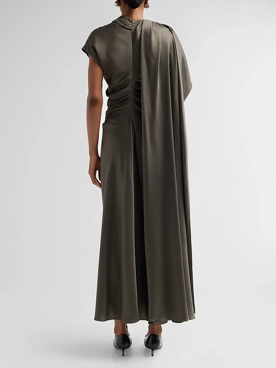 Simkhai Women's Jacka Mock Turtleneck Cape Midi Dress | Thumbnail 3 Simkhai Women's Jacka Mock Turtleneck Cape Midi Dress | Thumbnail 3