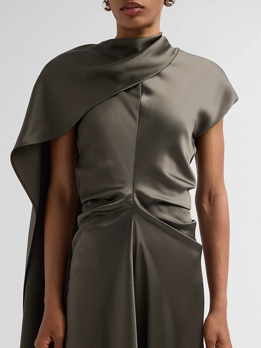 Simkhai Women's Jacka Mock Turtleneck Cape Midi Dress | Thumbnail 5 Simkhai Women's Jacka Mock Turtleneck Cape Midi Dress | Thumbnail 5