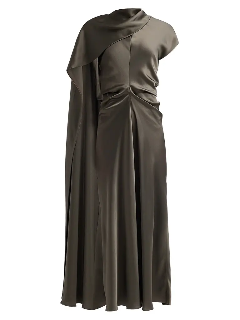 Simkhai Women's Jacka Mock Turtleneck Cape Midi Dress - Sea Turtle - Size 10 | Image 1 Simkhai Women's Jacka Mock Turtleneck Cape Midi Dress - Sea Turtle - Size 10 | Image 1