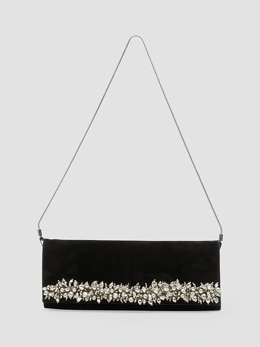 Simkhai Women's River Embellished Suede East-West Clutch | Thumbnail 3 Simkhai Women's River Embellished Suede East-West Clutch | Thumbnail 3