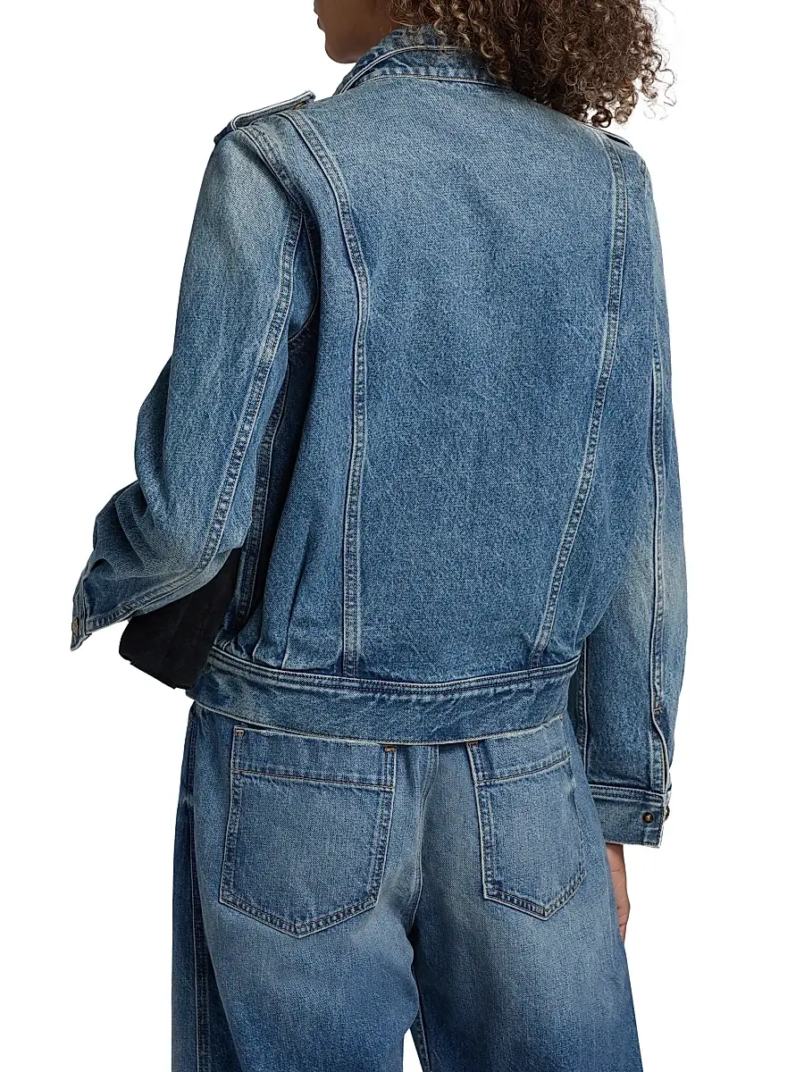 Nili Lotan Women's Lorraine Denim Jacket | Thumbnail 5 Nili Lotan Women's Lorraine Denim Jacket | Thumbnail 5