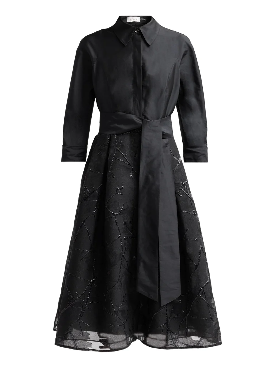 Women's Taffeta Cocktail Midi Shirtdress