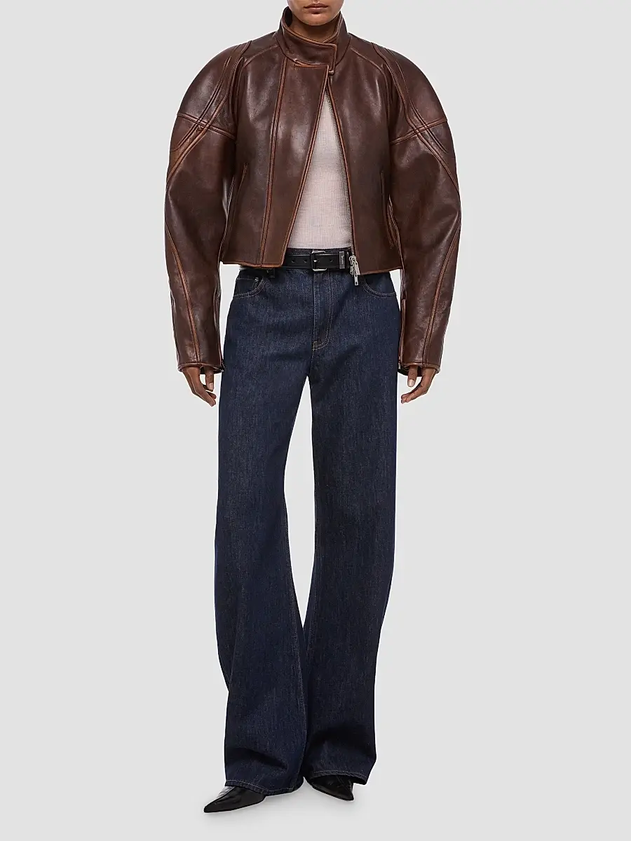 Helmut Lang Women's Leather Saddle Jacket | Thumbnail 2