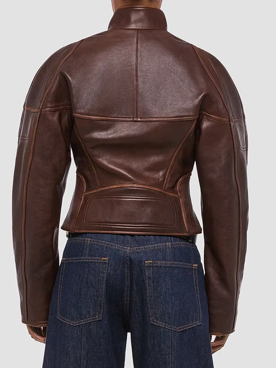 Helmut Lang Women's Leather Saddle Jacket | Thumbnail 3