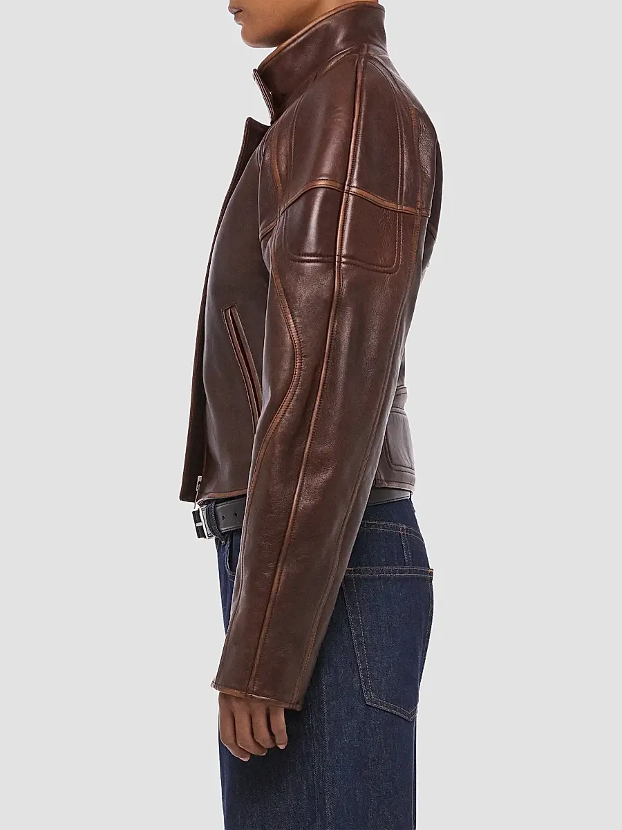 Helmut Lang Women's Leather Saddle Jacket | Thumbnail 6
