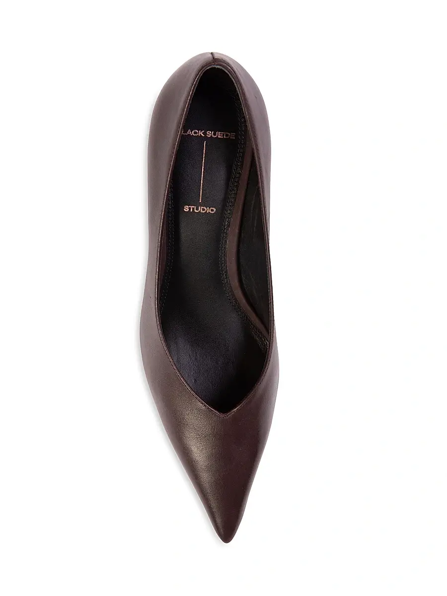 Black Suede Studio Women's Briar 50MM Leather Pumps | Thumbnail 3 Black Suede Studio Women's Briar 50MM Leather Pumps | Thumbnail 3