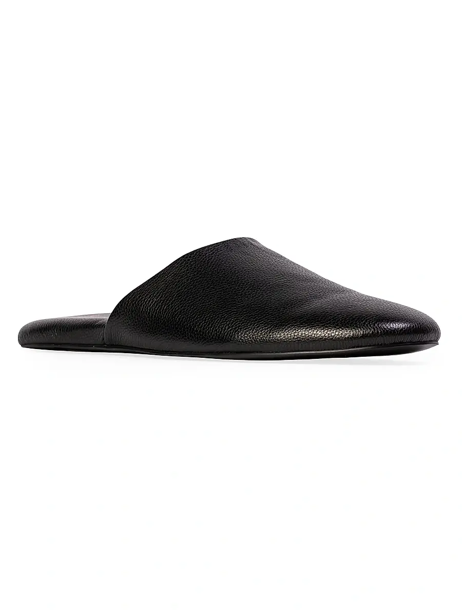 Black Suede Studio Women's Shiloh Leather Slippers - Black Leather | Image 1 Black Suede Studio Women's Shiloh Leather Slippers - Black Leather | Image 1