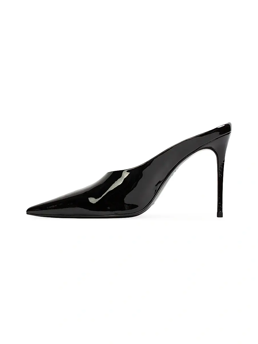 Black Suede Studio Women's Fallon 100MM Patent Pumps | Thumbnail 4 Black Suede Studio Women's Fallon 100MM Patent Pumps | Thumbnail 4