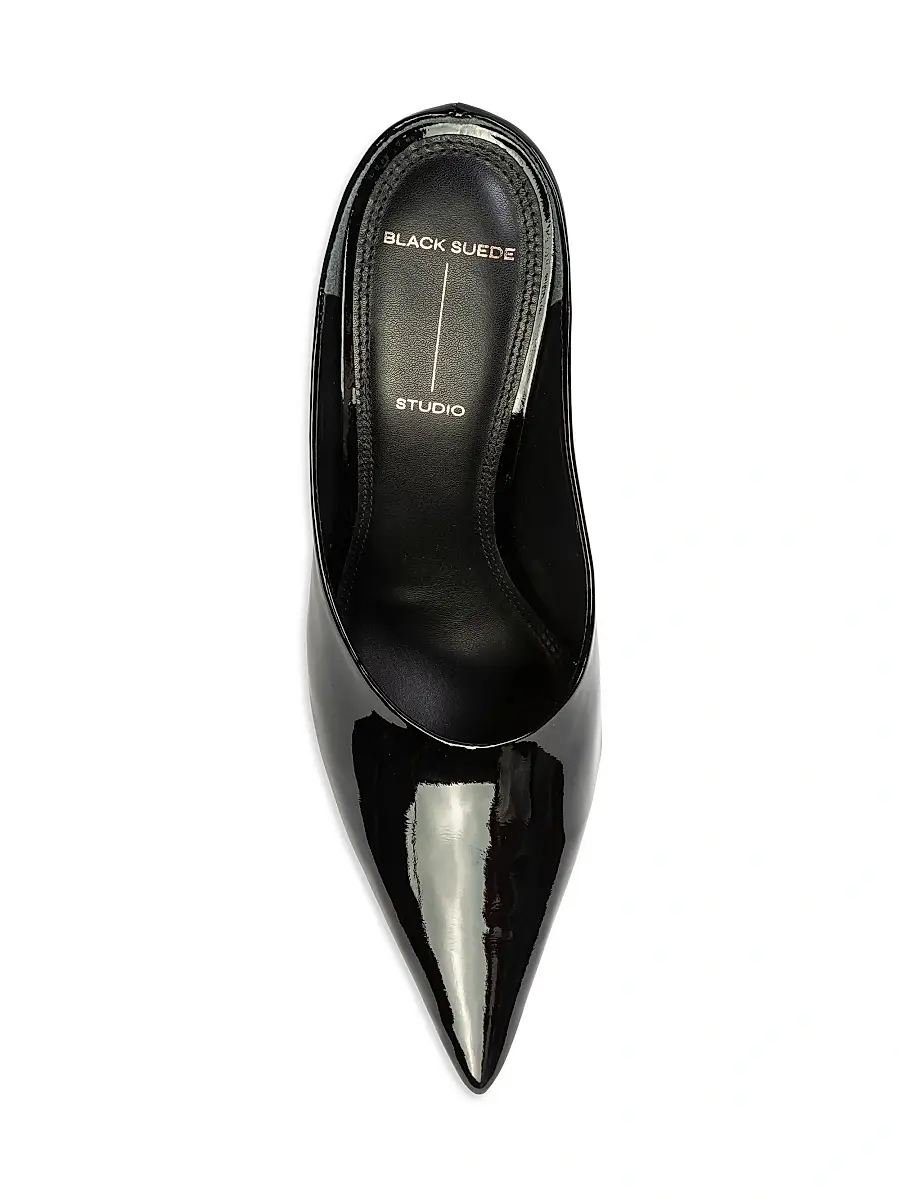 Black Suede Studio Women's Fallon 100MM Patent Pumps | Thumbnail 5 Black Suede Studio Women's Fallon 100MM Patent Pumps | Thumbnail 5