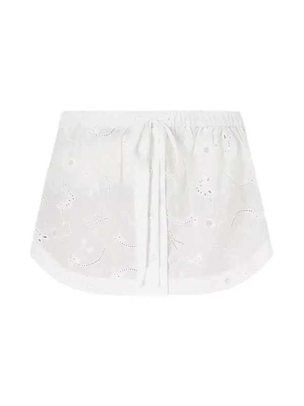 Kiki de Montparnasse Women's Simone Cotton Eyelet Mini Skirt