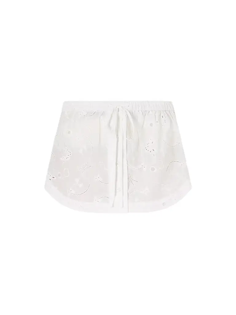 Kiki de Montparnasse Women's Simone Cotton Eyelet Mini Skirt - | Image 1 Kiki de Montparnasse Women's Simone Cotton Eyelet Mini Skirt - | Image 1