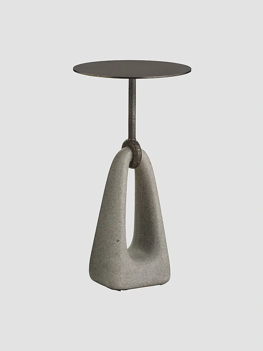Arteriors Miles Ricestone & Bronze-Plated Iron Accent Table | Thumbnail 2 Arteriors Miles Ricestone & Bronze-Plated Iron Accent Table | Thumbnail 2