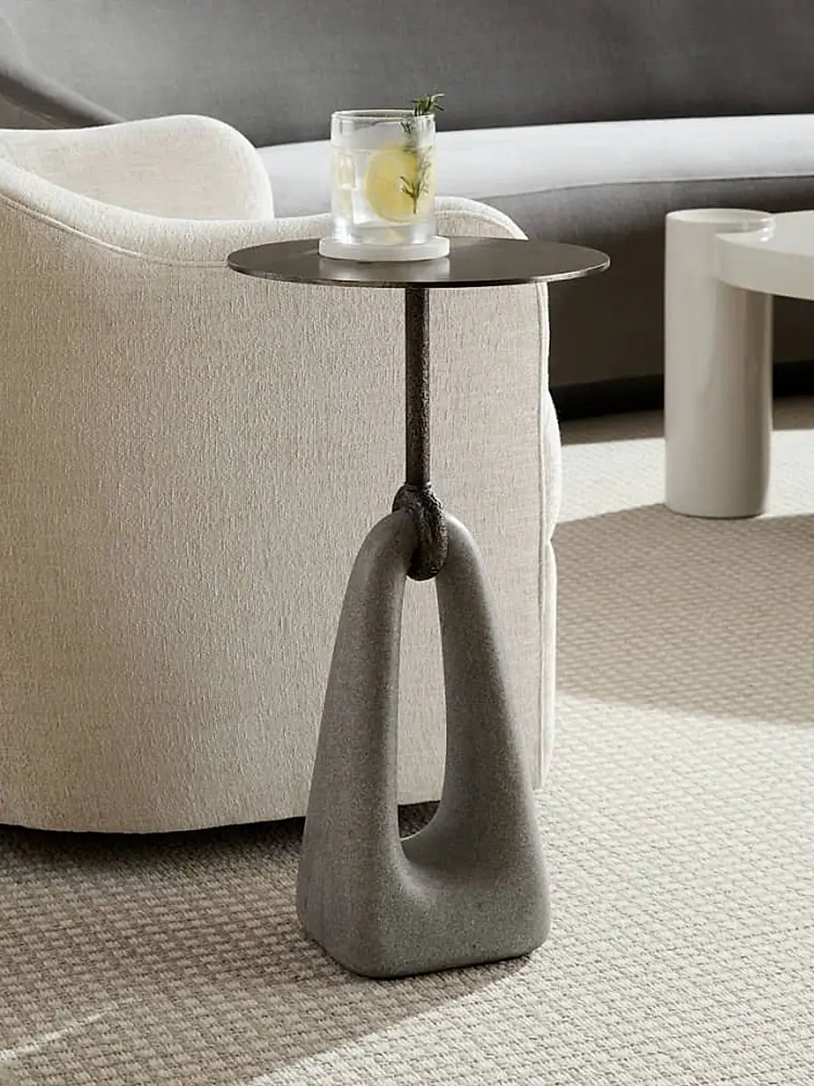 Arteriors Miles Ricestone & Bronze-Plated Iron Accent Table | Thumbnail 3 Arteriors Miles Ricestone & Bronze-Plated Iron Accent Table | Thumbnail 3