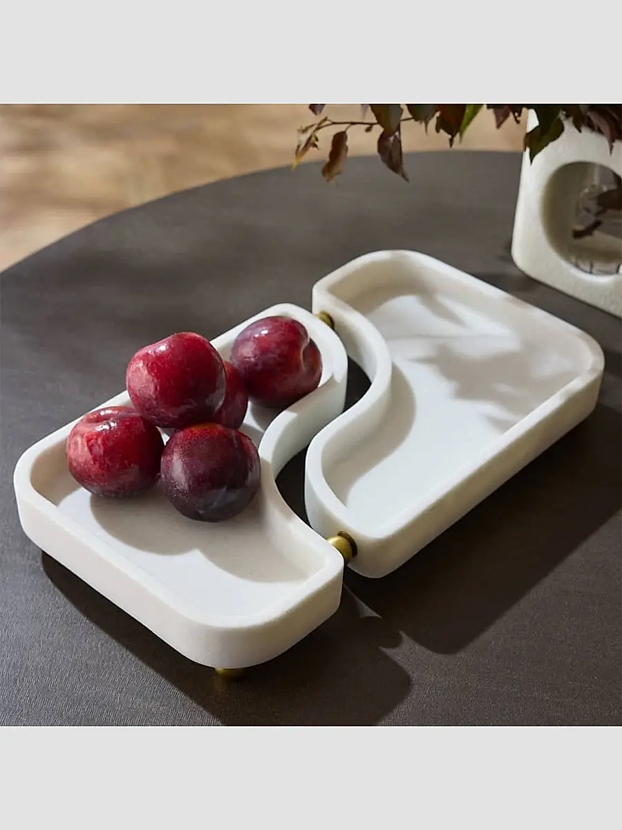 Arteriors Lily Riverstone & Brass Split Tray | Thumbnail 3 Arteriors Lily Riverstone & Brass Split Tray | Thumbnail 3