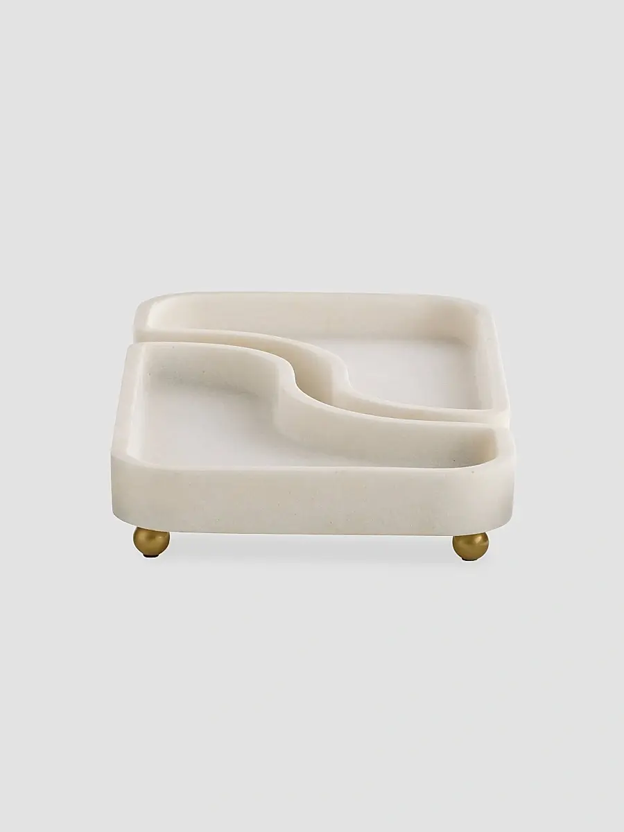 Arteriors Lily Riverstone & Brass Split Tray | Thumbnail 5 Arteriors Lily Riverstone & Brass Split Tray | Thumbnail 5