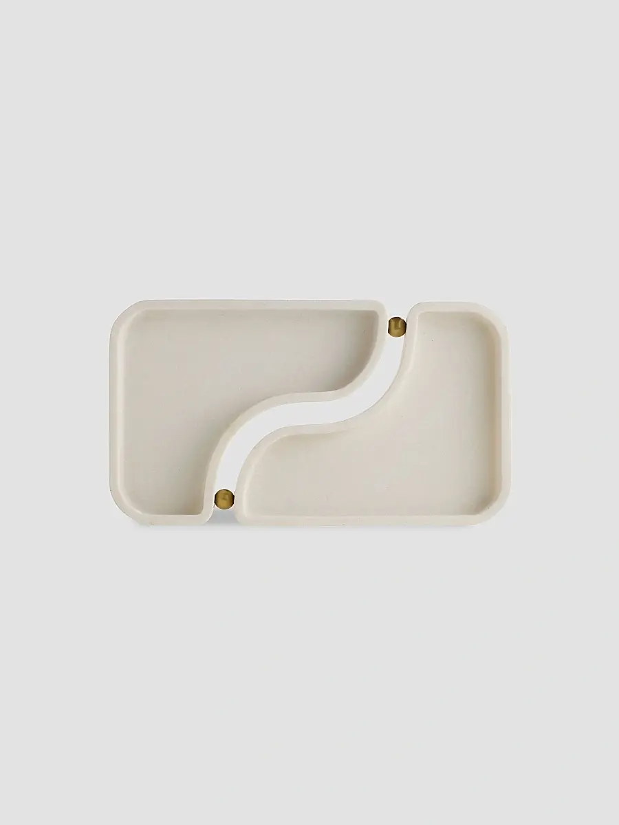 Arteriors Lily Riverstone & Brass Split Tray | Thumbnail 6 Arteriors Lily Riverstone & Brass Split Tray | Thumbnail 6
