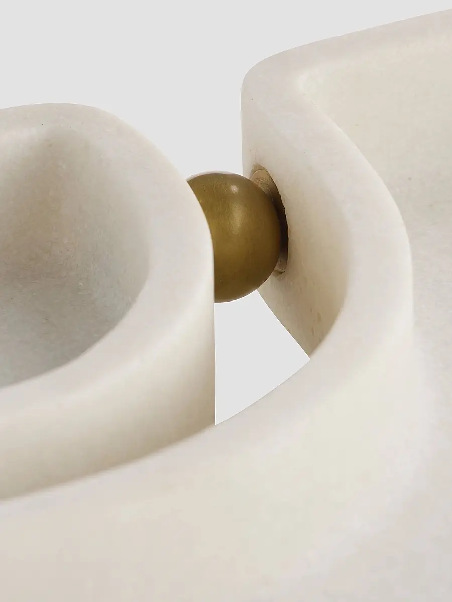 Arteriors Lily Riverstone & Brass Split Tray | Thumbnail 7 Arteriors Lily Riverstone & Brass Split Tray | Thumbnail 7