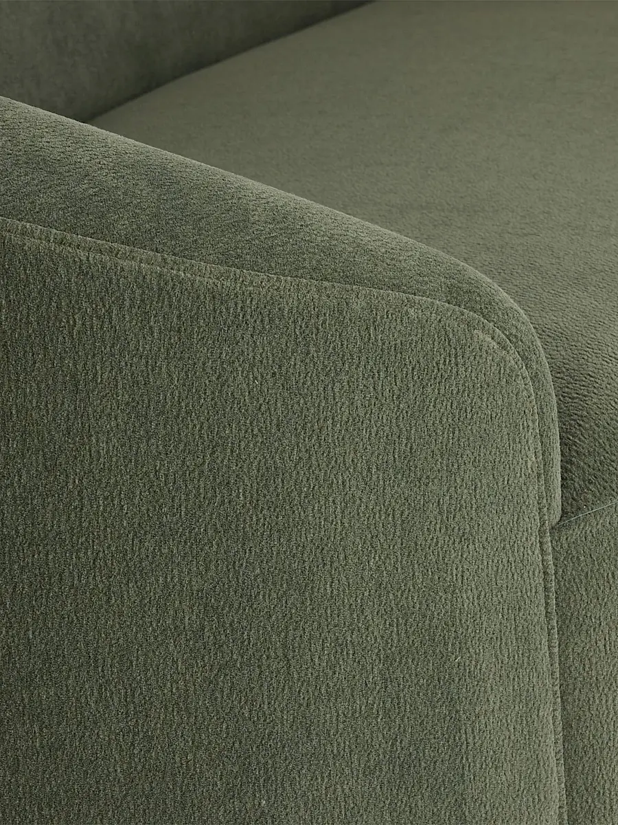 Arteriors Turner Chenille & Walnut Base Curved Sofa | Thumbnail 8 Arteriors Turner Chenille & Walnut Base Curved Sofa | Thumbnail 8