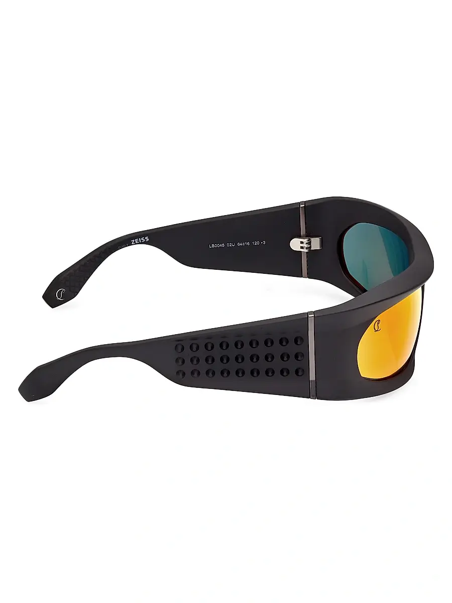 Christian Louboutin Men's 64MM Shield Sunglasses | Thumbnail 7 Christian Louboutin Men's 64MM Shield Sunglasses | Thumbnail 7