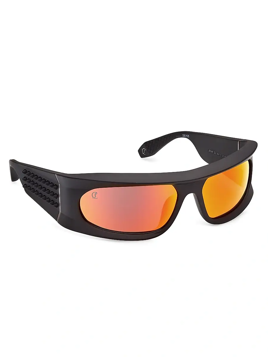Christian Louboutin Men's 64MM Shield Sunglasses | Thumbnail 8 Christian Louboutin Men's 64MM Shield Sunglasses | Thumbnail 8