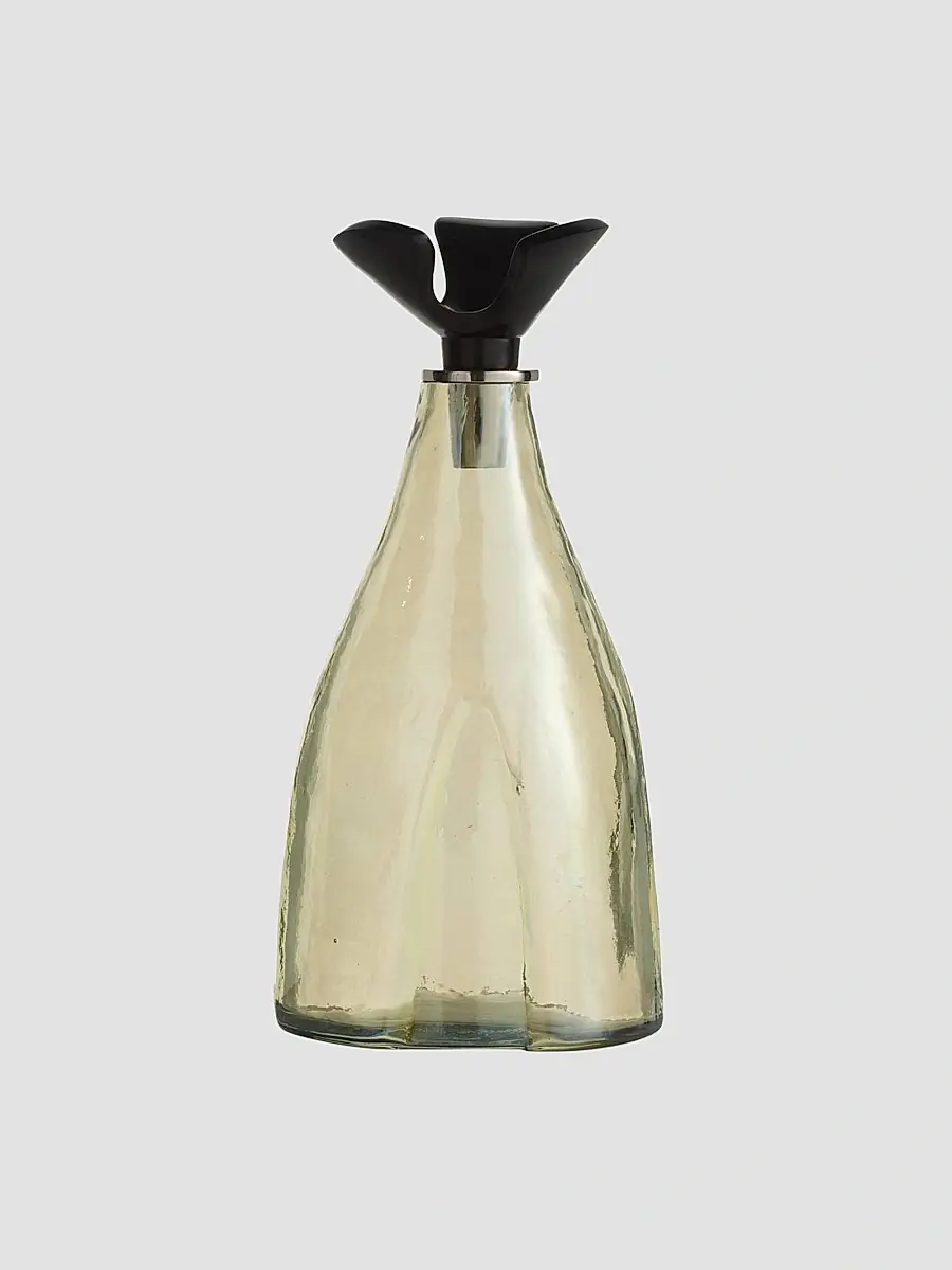 Arteriors Lydia Glass & Aluminum 2-Piece Decanters Set | Thumbnail 3