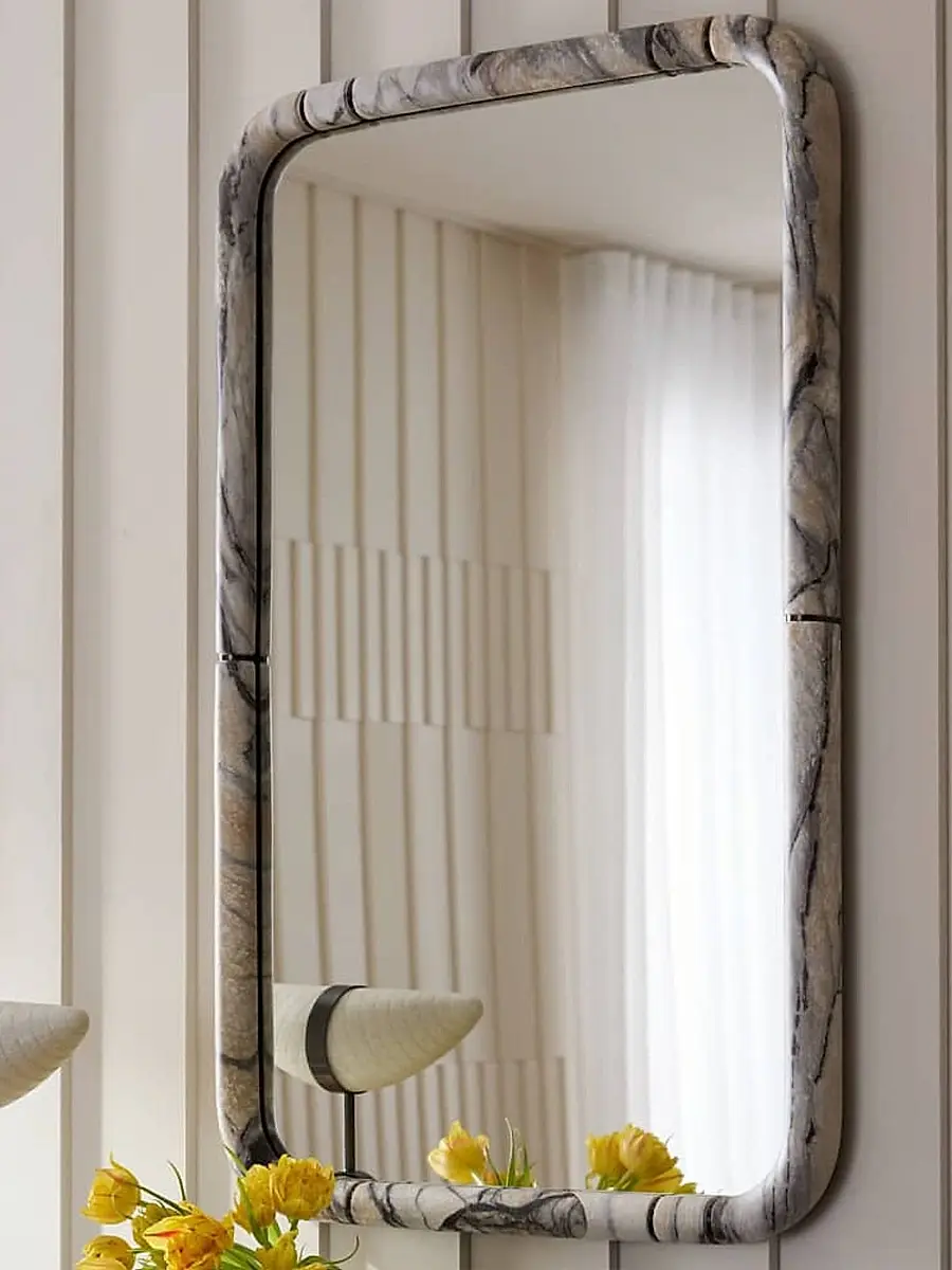 Arteriors Trevino Resin & Bronze-Plated Iron Rectangular Mirror | Thumbnail 4 Arteriors Trevino Resin & Bronze-Plated Iron Rectangular Mirror | Thumbnail 4