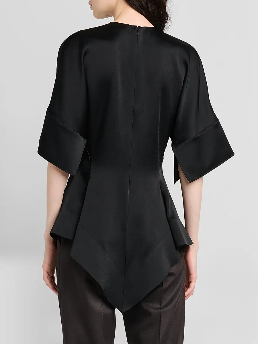 Stella McCartney Women's Ruffled Satin Peplum Top | Thumbnail 3 Stella McCartney Women's Ruffled Satin Peplum Top | Thumbnail 3