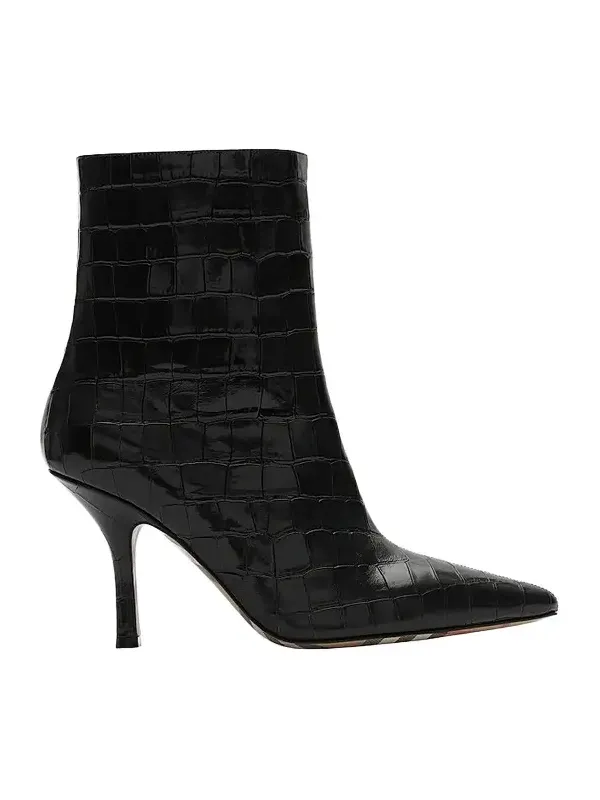 Women's Dame 90MM Crocodile-Embossed-Leather Ankle Boots