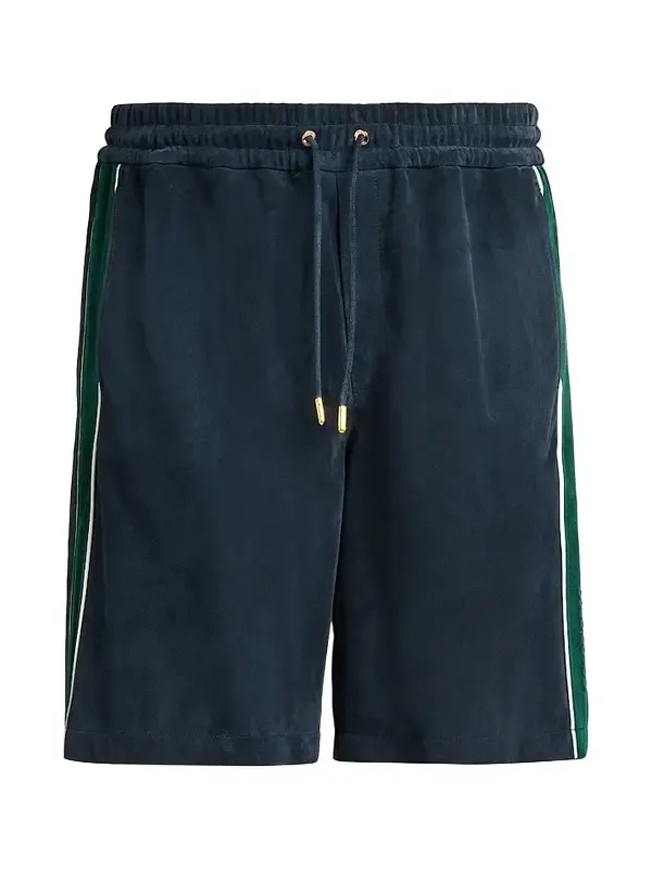Men's Striped Suede Track Shorts Men's Striped Suede Track Shorts