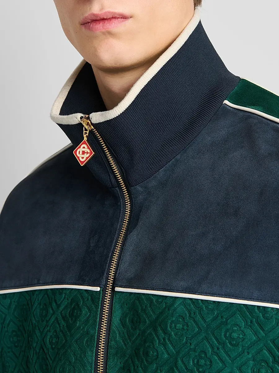 Casablanca Men's Striped Suede Track Jacket | Thumbnail 5 Casablanca Men's Striped Suede Track Jacket | Thumbnail 5