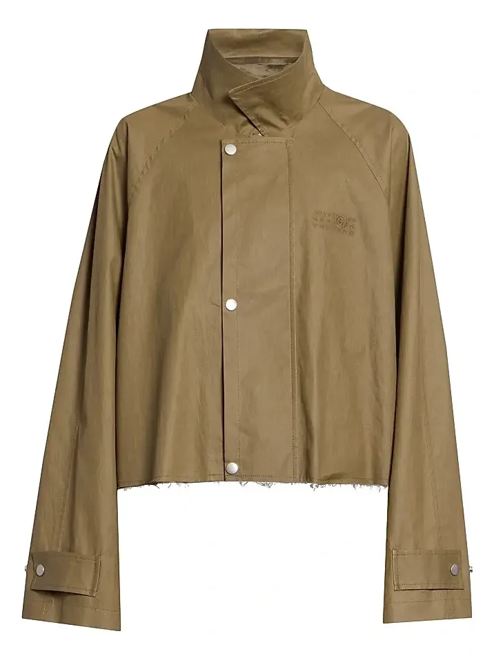Women's Cotton-Blend Short Trench Coat