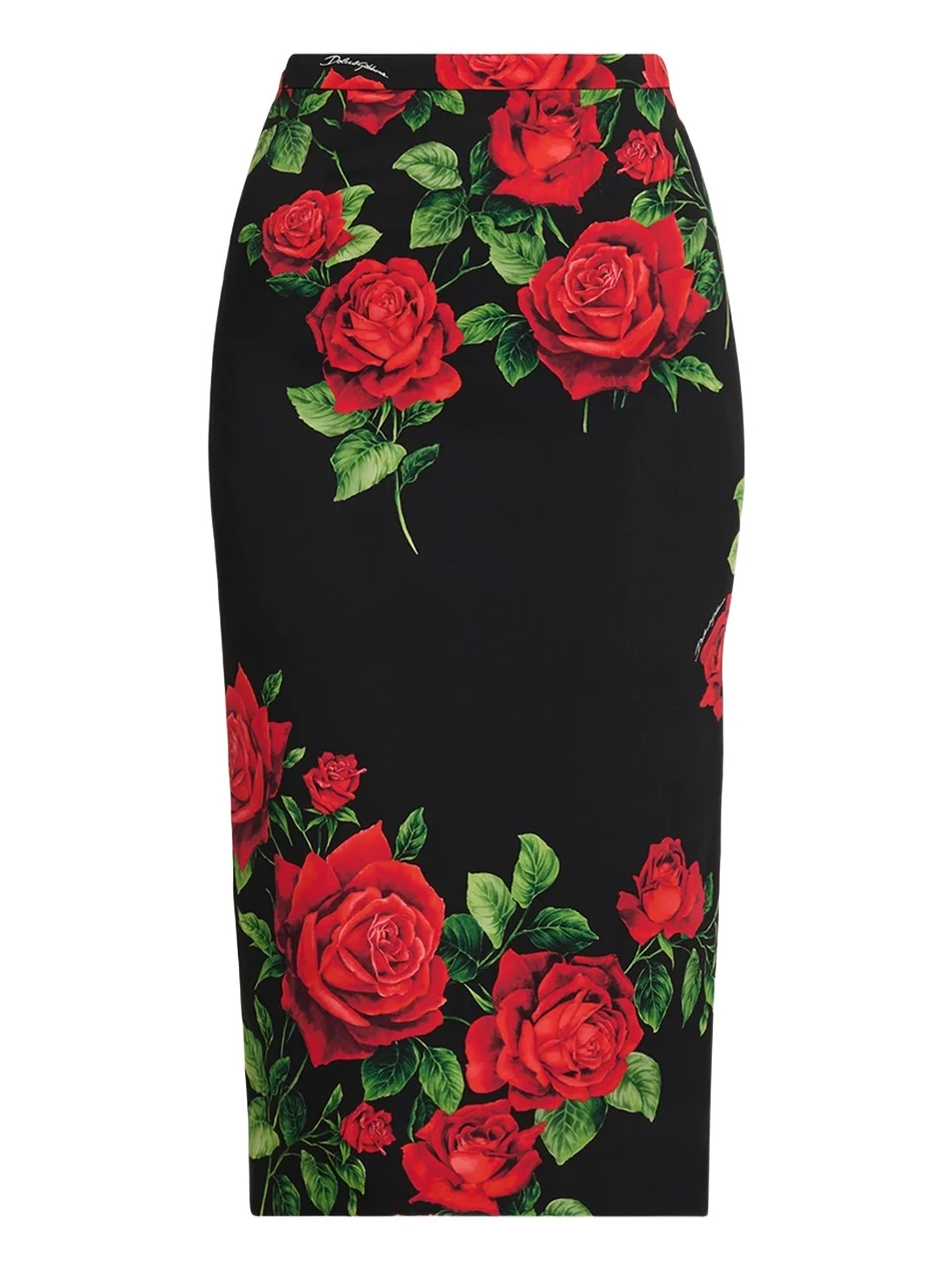 Women's Floral Stretch-Silk Pencil Midi-Skirt Women's Floral Stretch-Silk Pencil Midi-Skirt