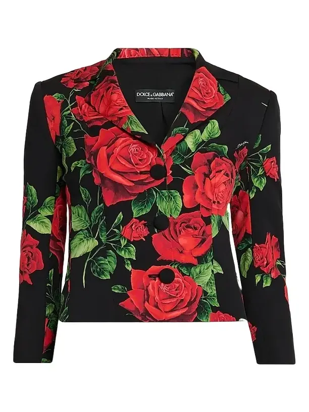Dolce & Gabbana Women's Floral Stretch-Silk Single-Breasted Jacket