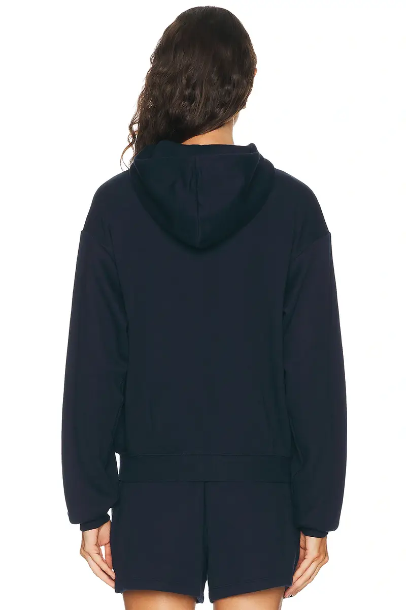 Skims Cotton Fleece Classic Zip-Up Hoodie | Thumbnail 4