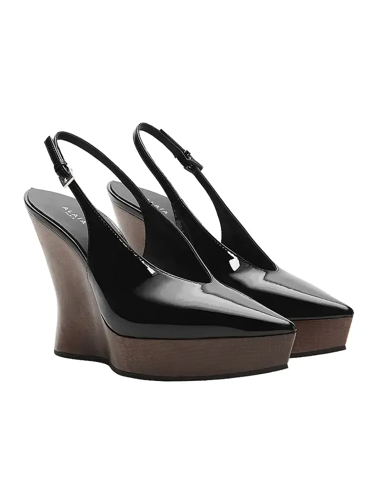 Clog Wedge Slingback Pump